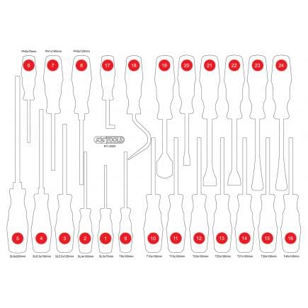 KS TOOLS 811.3024-97 - Insert en mousse vide pour 811.3024