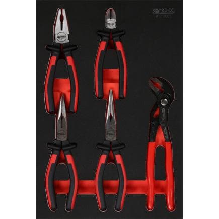 KS TOOLS 812.0005 - Jeu de pinces dans insert en mousse (5 pcs)