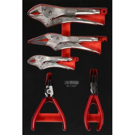 KS TOOLS 812.0007 - Jeu de pinces dans insert en mousse (7 pcs)
