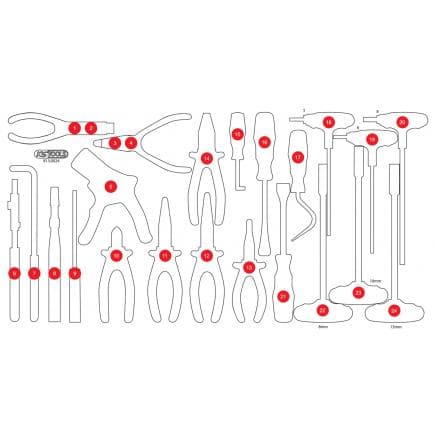 KS TOOLS 813.0024-97 - Insert en mousse vide pour 813.0024
