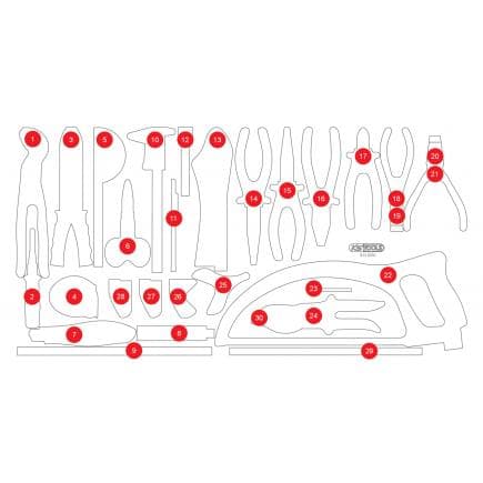 KS TOOLS 813.0030-97 - Insert en mousse pour le 813.0030