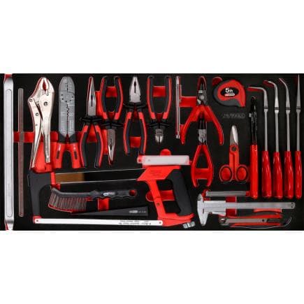 KS TOOLS 813.0036 - Jeu de pinces et d’outils de mesure dans insert en mousse (36 pcs)