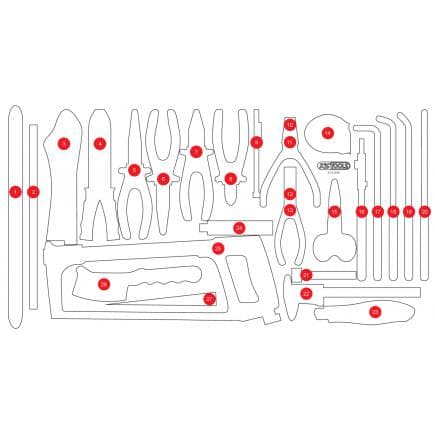 KS TOOLS 813.0036-97 - Insert en mousse vide pour 813.0036