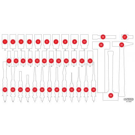 KS TOOLS 813.0040-97 - Insert en mousse pour le 813.0040