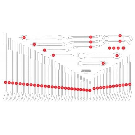KS TOOLS 813.0053-97 - Insert en mousse vide pour 813.0053
