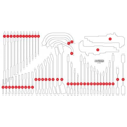 KS TOOLS 813.0068-97 - Insert en mousse vide pour 813.0068