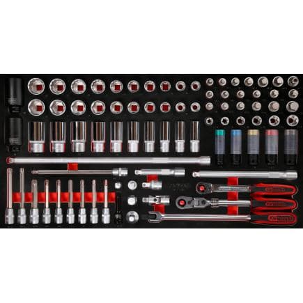 KS TOOLS 813.0085 - Jeu de clés à douille 1/2" dans insert en mousse (85 pcs)