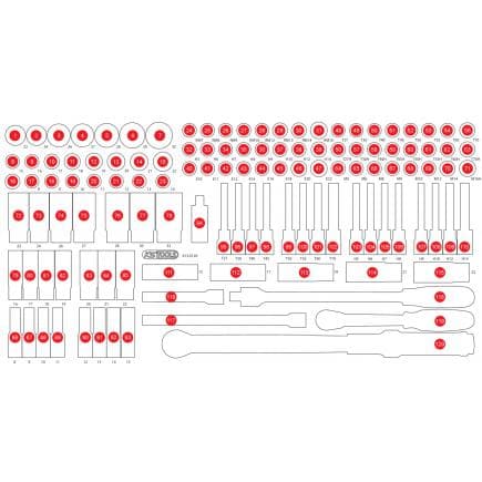 KS TOOLS 813.0120-97 - Insert en mousse vide pour 813.0120
