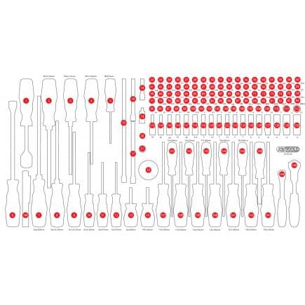 KS TOOLS 813.0146-97 - Insert en mousse vide pour 813.0146