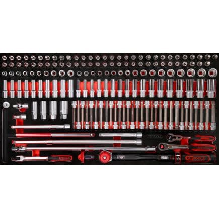 KS TOOLS 813.0165 - Jeu de clés à douille 3/8" dans insert en mousse (165 pcs)