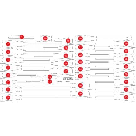 KS TOOLS 813.1033-97 - Insert en mousse vide pour 813.1033