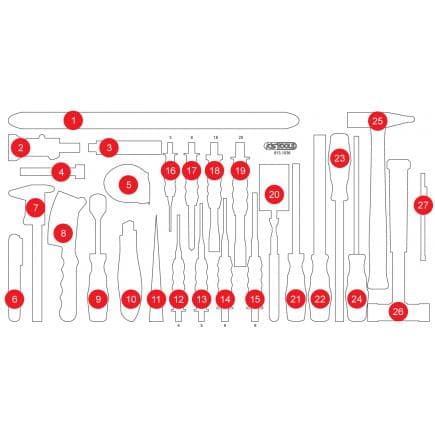 KS TOOLS 813.1036-97 - Insert en mousse vide pour 813.1036