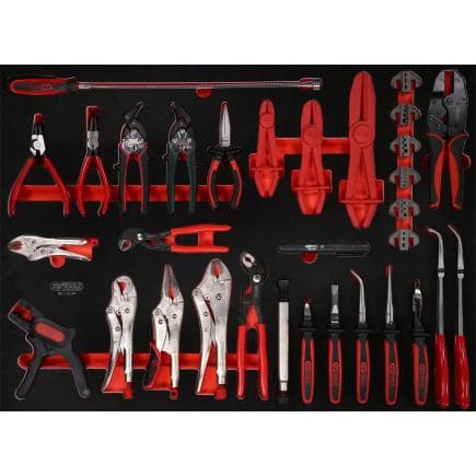 KS TOOLS 821.0034 - Jeu de pinces dans insert en mousse (34 pcs)