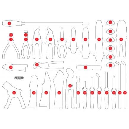 KS TOOLS 821.0034-97 - Insert en mousse vide pour 821.0034