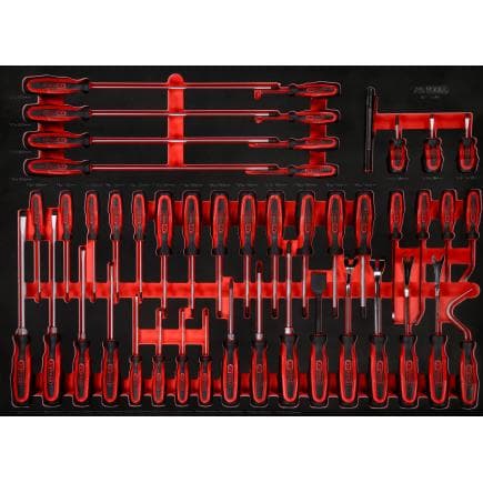KS TOOLS 821.0046 - Jeu de tournevis dans insert en mousse (46 pcs)
