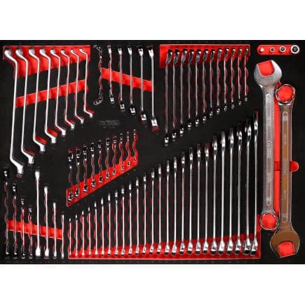 KS TOOLS 821.0076 - Jeu de clés à molette dans insert en mousse (76 pcs)
