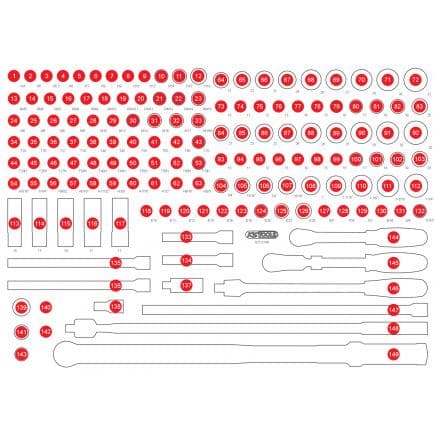KS TOOLS 821.0149-97 - Insert en mousse vide pour 821.0149