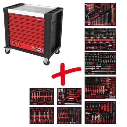 KS TOOLS 830.9706 - Composition pour servante d’atelier PERFORMANCE plus P30 avec 706 outils pour 7 tiroirs