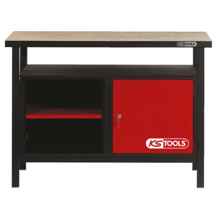 KS TOOLS 865.0001 - Etabli d'atelier 1 porte, 840x1200x600mm