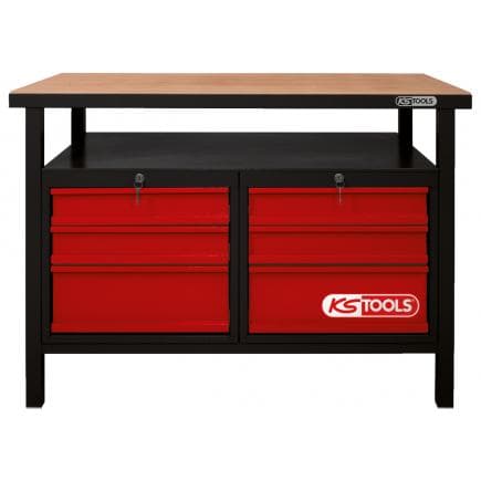 KS TOOLS 865.0004 - Etabli d'atelier 6tiroirs 840x1200x600mm