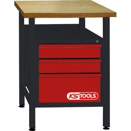 KS TOOLS 865.0010 - Etabli d'atelier 3 tiroirs 840x600x600mm
