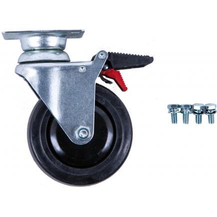 KS TOOLS 873.5008-R011P - Roue directionnelle avec frein pour servante d’atelier PERFORMANCE plus, avec vis