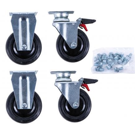 KS TOOLS 873.5008-R014P - Jeu de roulettes pour servante d’atelier PERFORMANCE plus, avec vis