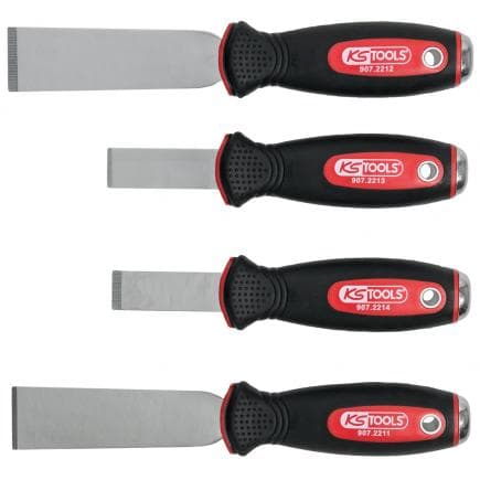 KS TOOLS 907.2210 - Jeu de grattoirs, EDELSTAHL (4 pcs)