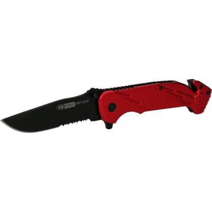 KS TOOLS 907.2220 - Couteau à cran d'arret avec coupe-sangle