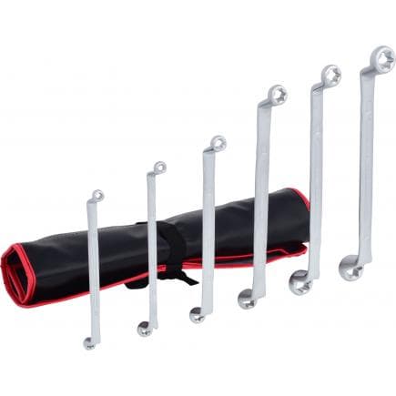 KS TOOLS 911.0360 - Jeu de clés polygonales contre-coudées Torx E (6 pcs)