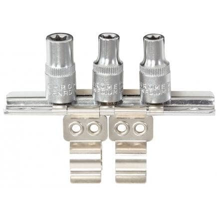 KS TOOLS 911.1180-3 - Barrette à clips 1/4" avec support pour 3 douilles