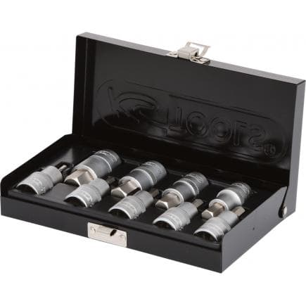 KS TOOLS 911.1321 - 1/2" Jeu de douilles tournevis 6 pans intérieur, courtes 4-17mm (9 pcs)