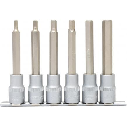 KS TOOLS 911.1336 - 1/2" Jeu de douilles tournevis 6 pans intérieur, longues 5-12mm (6 pcs)