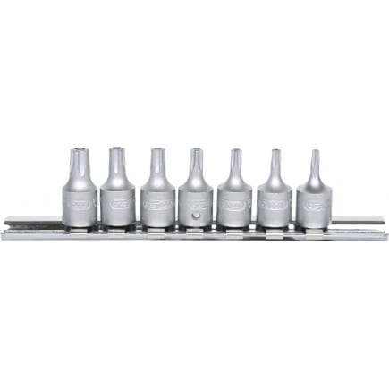 KS TOOLS 911.1470 - 1/4" Jeu de douilles de vissage,5pans percé (7 pcs)