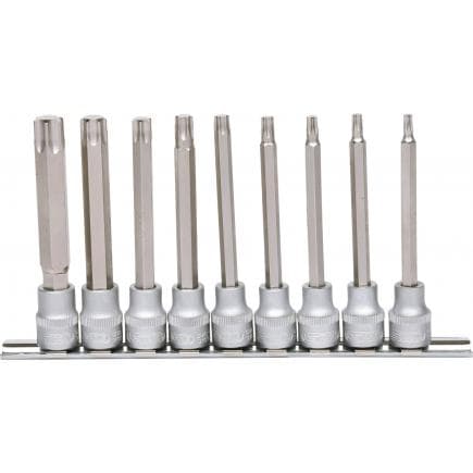 KS TOOLS 911.1550 - 3/8" Jeu de douilles tournevis Torx, longues, T20-T60 (9 pcs)
