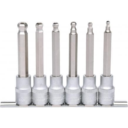 KS TOOLS 911.1650 - 1/2" Jeu de douilles tournevis 6 pans intérieur, longues (6 pcs)