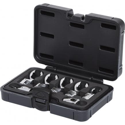 KS TOOLS 911.1710 - 3/8" Jeu de clés à tuyauter à tête pivotante (7 pcs)