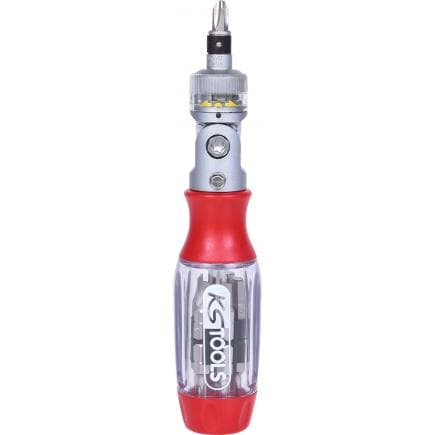 KS TOOLS 911.2470 - 1/4" Tournevis à cliquet inclinable, 190mm