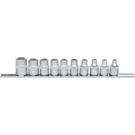 KS TOOLS 911.3930 - 3/8" Jeu de douilles, Torx E, E5-E18 (10 pcs)
