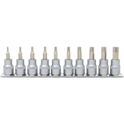 KS TOOLS 911.3935 - 3/8" Jeu de douilles tournevis Torx, T10-T55 (10 pcs)