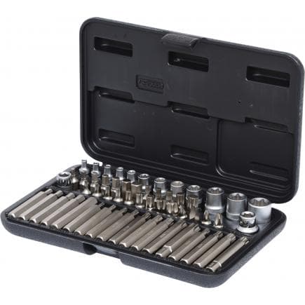 KS TOOLS 911.4305 - 1/4"+3/8"+1/2" Coffret de douilles et douilles tournevis Torx (57 pcs)