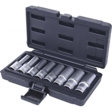 KS TOOLS 911.4420 - 1/2" Jeu de douilles Torx E, longues E10-E24 (8 pcs)