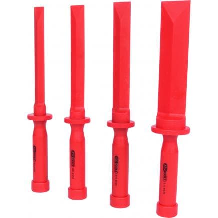KS TOOLS 911.8130 - Jeu de burins plats PVC souple, 19-38mm (4 pcs)