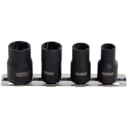 KS TOOLS 913.1450 - 1/4" Jeu de douilles spirales à chocs, 8-13mm (4 pcs)