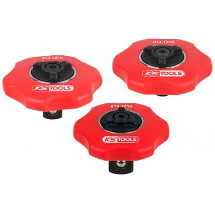 KS TOOLS 914.1215 - Jeu de mini-cliquets réversibles sans manche, 1/4" + 3/8" + 1/2" (3 pcs)