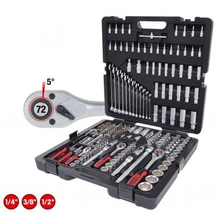 KS TOOLS 917.0216 - 1/4"+3/8"+1/2" Coffret de douilles (216 pcs)