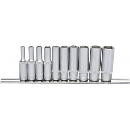 KS TOOLS 917.0610 - 1/4" Jeu de douilles 6 pans, longues 4-13mm (10 pcs)