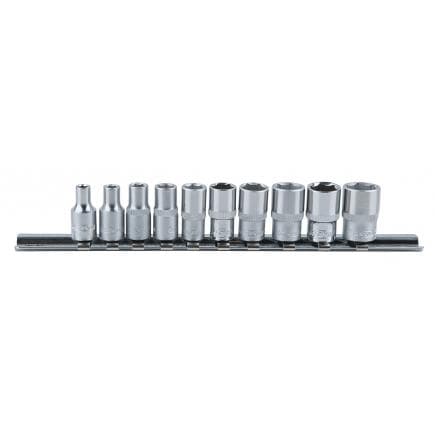 KS TOOLS 917.0620 - 1/4" Jeu de douilles 6 pans 4-13mm (10 pcs)