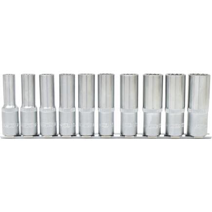 KS TOOLS 917.1750 - 1/2" Jeu de douilles 12 pans, longues 10-21mm (10 pcs)