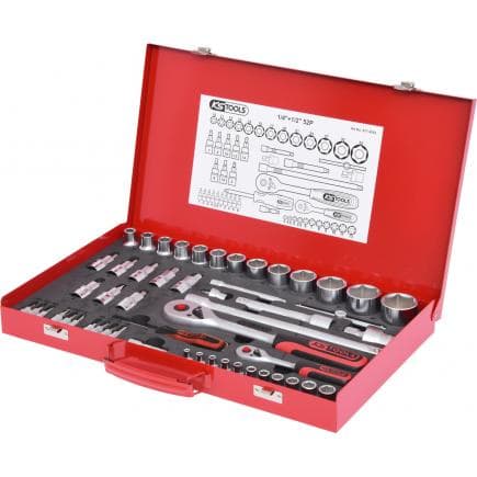 KS TOOLS 917.4052 - 1/4"+1/2" Coffret de douilles (52 pcs)
